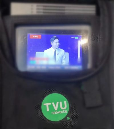 TVU One直播背包现场画面采集回传中