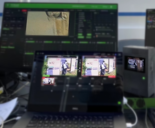 TVU One正在将PGM信号上传云端,TVU Producer云导播正在推流中
