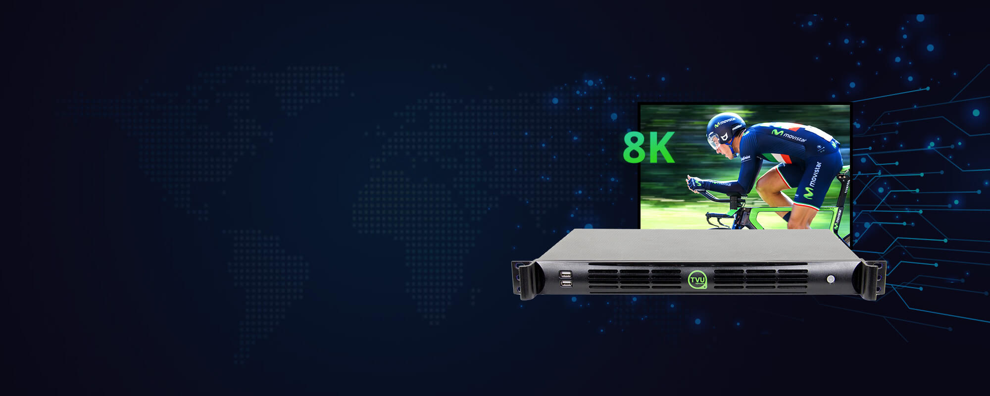 8K 版 TVU G-Link 应用场景