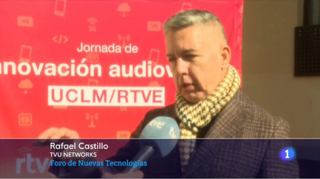 TVU欧洲、中东和非洲拉丁美洲副总裁兼总经理 Rafael Castillo现场接受采访