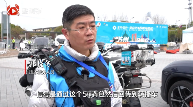 多套TVU One直播背包回傳摩托車跟拍信號。