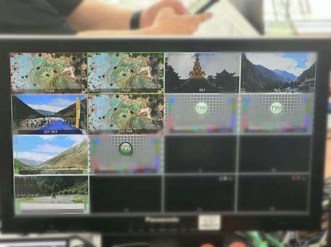 TVU One直播背包采集现场画面