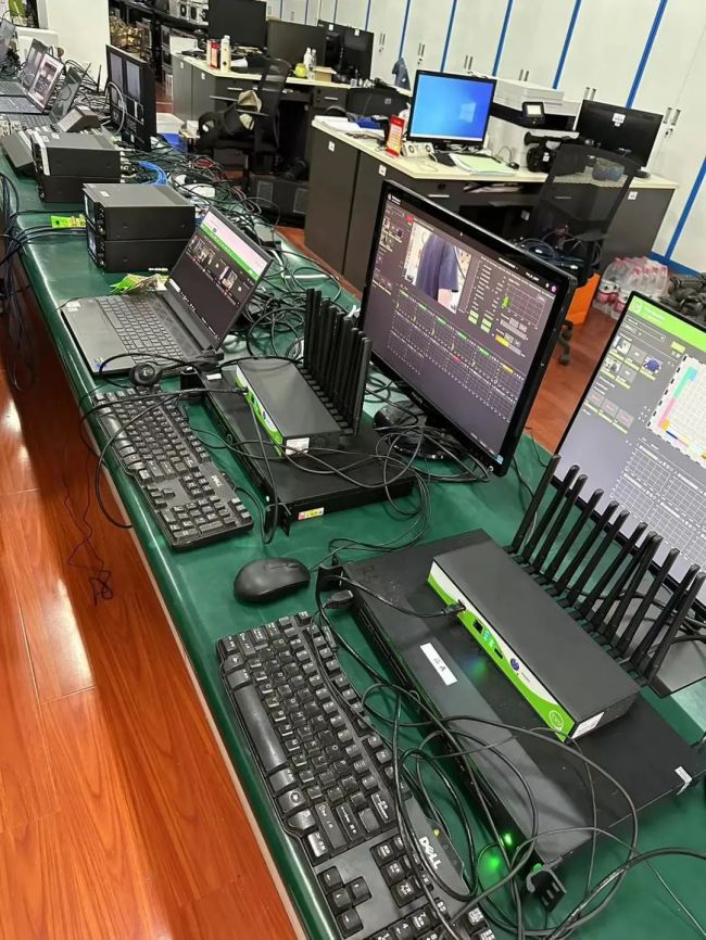 部署在毕棚沟临时制作间内的TVU Router多网聚合路由器和TVU多功能收发服务器